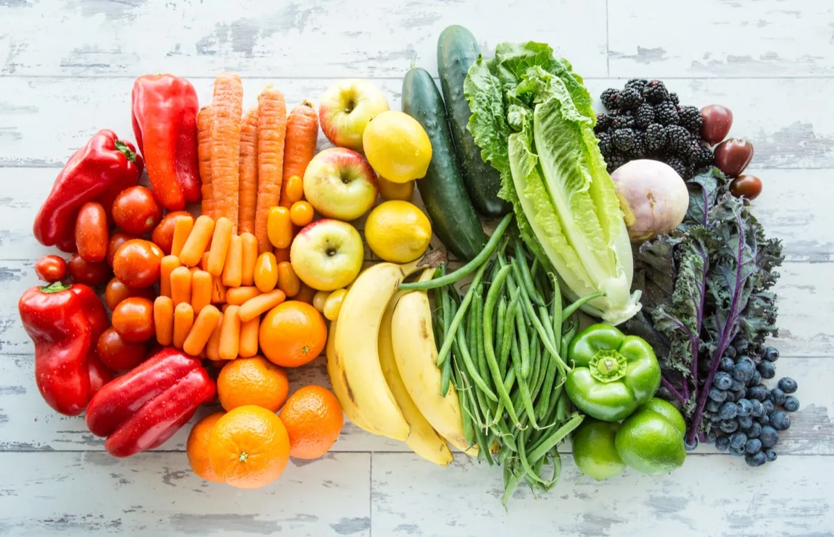 Colorful Fruits and Vegetables